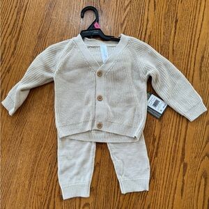 18 month Baby Toddler Gerber Modern Moments Cream Knit Sweater and Pants Set